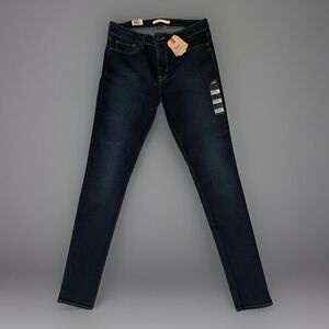 NWT Levi's 711 Skinny Hypersoft Mid Rise Dark Wash Med Stretch Womens 29x32